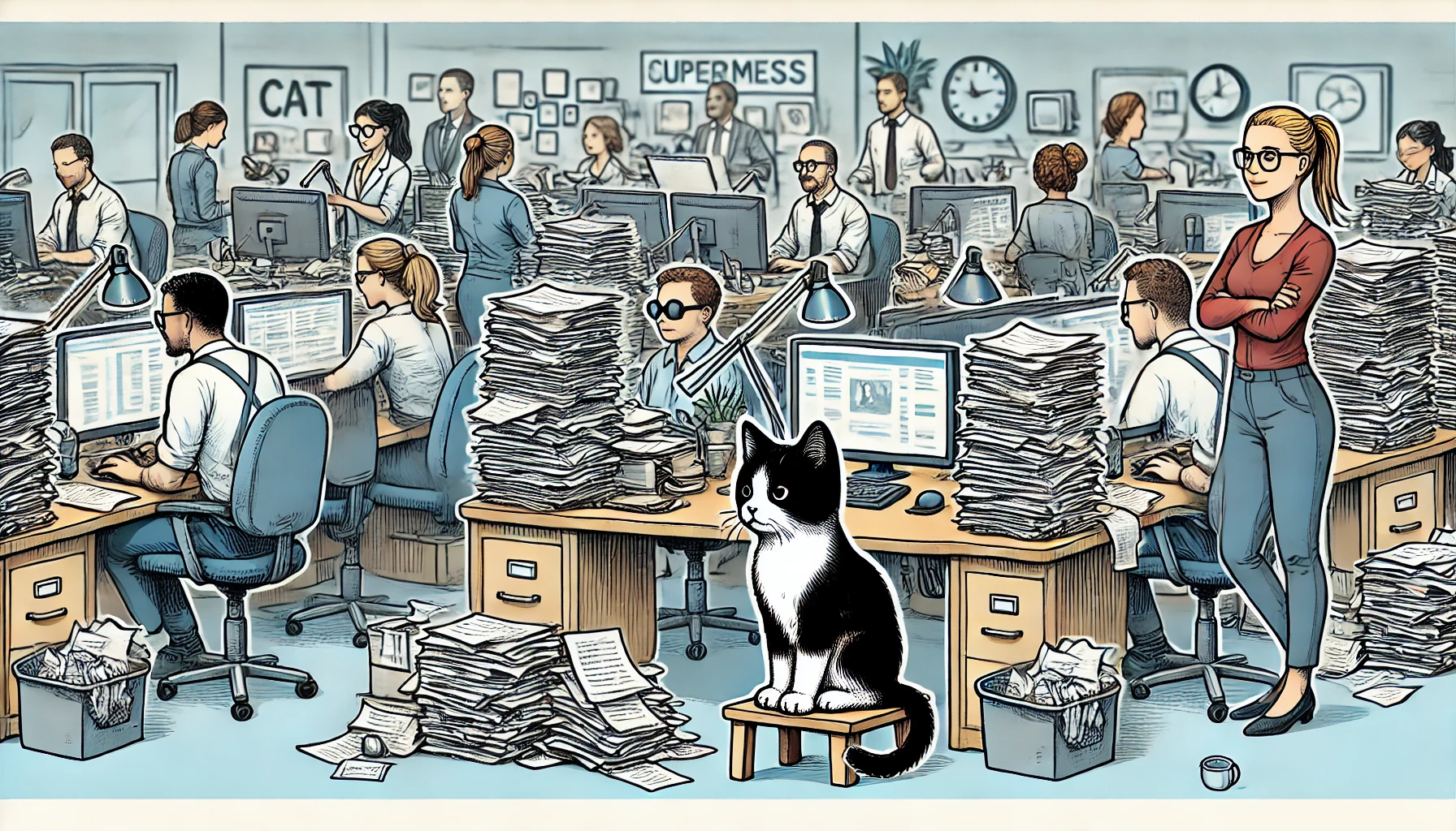 busy desk